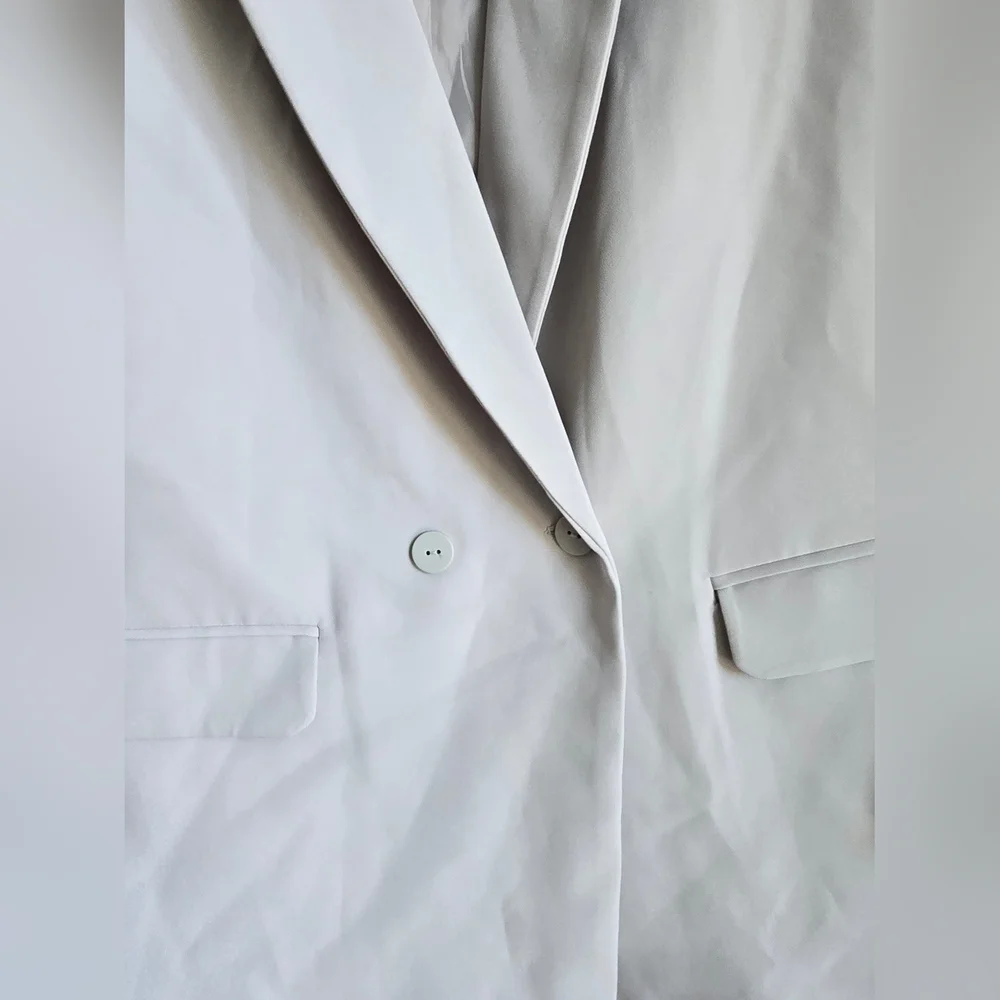 NWT RDI Gray Lightweight Shirt Jacket with Notched Lapel - Picture 5 of 10